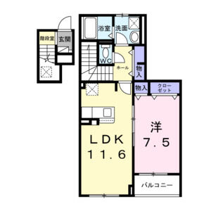 1LDK 間取り図