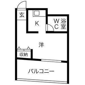 ワンルーム 間取り図