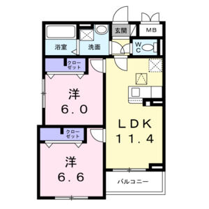 2LDK 間取り図