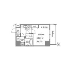 1K 間取り図