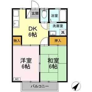 2DK 間取り図