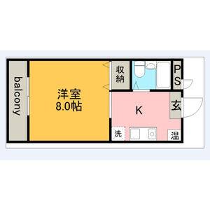 1K 間取り図
