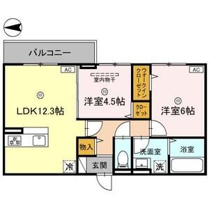 2LDK 間取り図