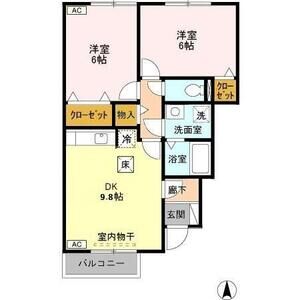 2DK 間取り図