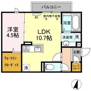 1LDK 間取り図