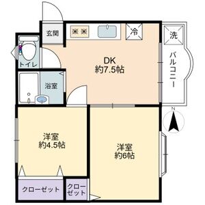 1DK 間取り図