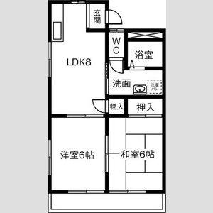 2LDK 間取り図