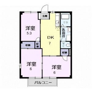 3DK 間取り図