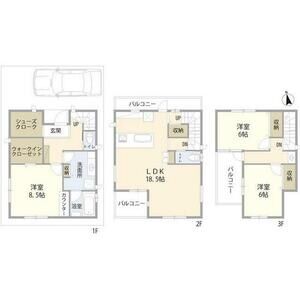 3LDK 間取り図