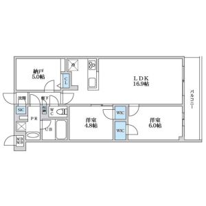 2LDK 間取り図