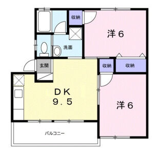 2DK 間取り図
