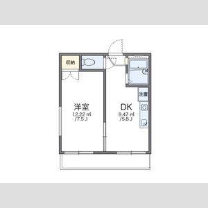 1DK 間取り図