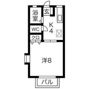 1K 間取り図