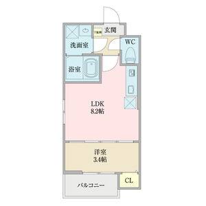 1LDK 間取り図
