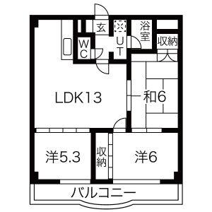 3LDK 間取り図