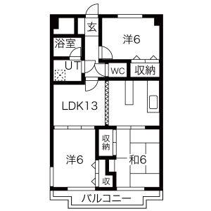 3LDK 間取り図