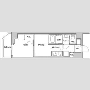 1DK 間取り図