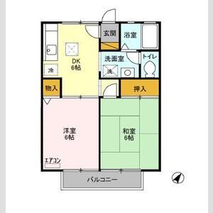 2DK 間取り図