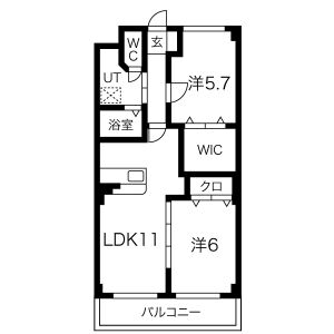 2LDK 間取り図