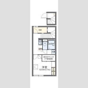 1K 間取り図