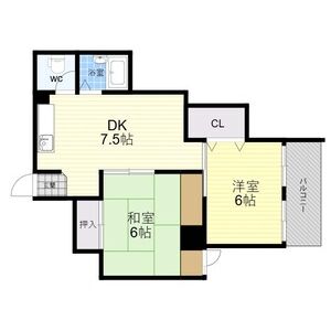 2DK 間取り図
