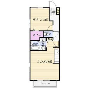 1LDK 間取り図