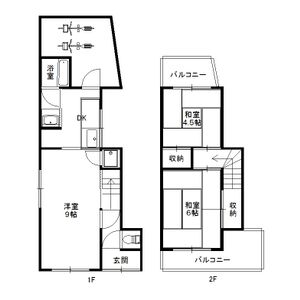 3DK 間取り図