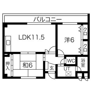 2LDK 間取り図