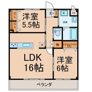 2LDK 間取り図