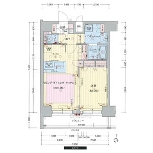 1K 間取り図