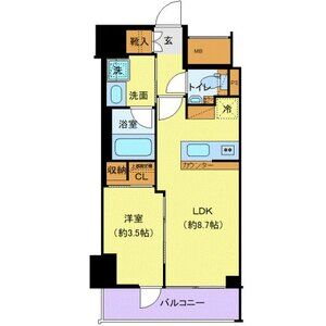 1LDK 間取り図