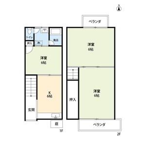 3DK 間取り図
