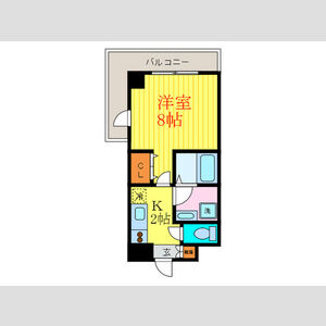 1K 間取り図