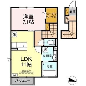 1LDK 間取り図