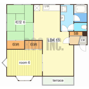 2LDK 間取り図