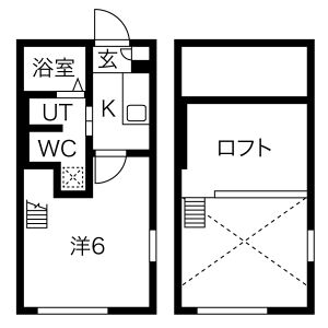 1K 間取り図