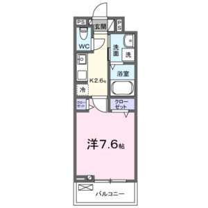 1K 間取り図