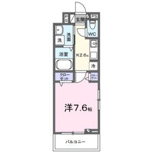 1K 間取り図