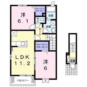 2LDK 間取り図