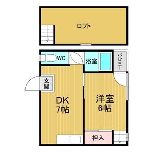 1DK 間取り図