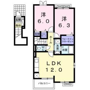 2LDK 間取り図