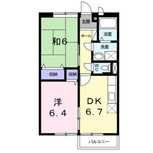 2DK 間取り図