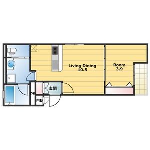 1LDK 間取り図