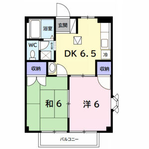 2DK 間取り図
