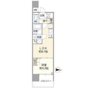 1LDK 間取り図