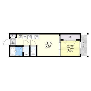 1LDK 間取り図