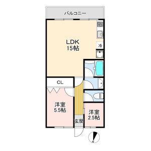 2LDK 間取り図