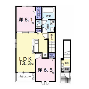 2LDK 間取り図