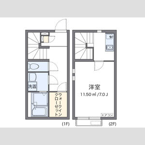 1K 間取り図