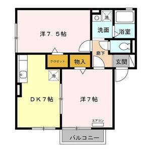 2DK 間取り図